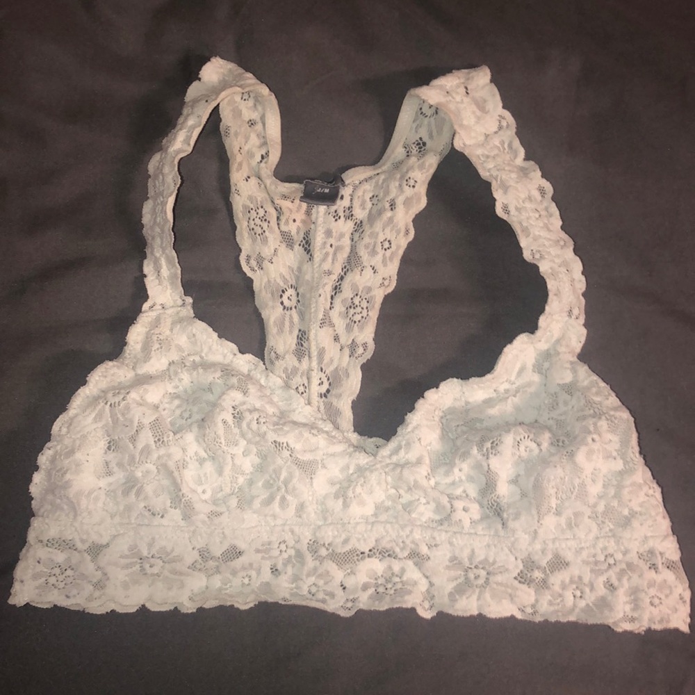 White lace bralette